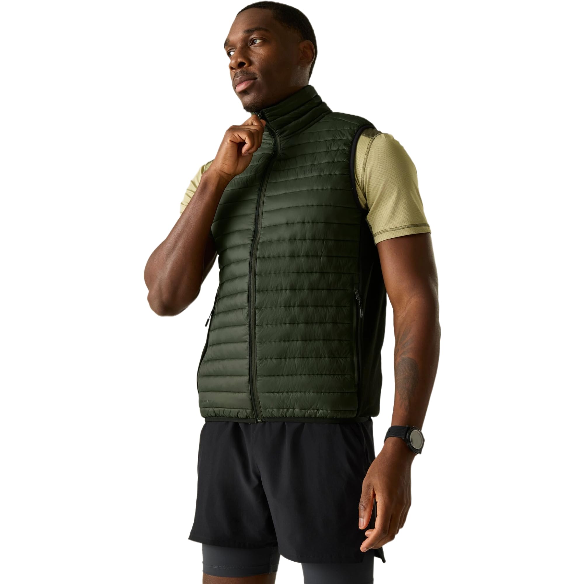 Regatta Men's Andreson Hybrid Water-Repellent Bodywarmer - Darkkhak/Blk - XL