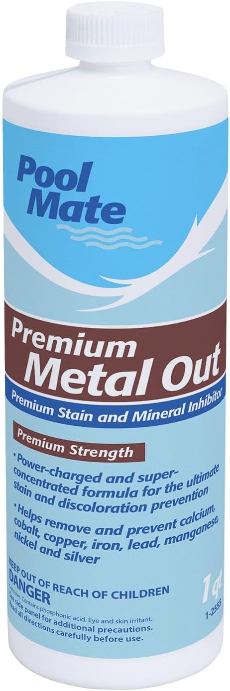 Pool Mate 1-Quart Premium Metal Out, Pool Metal Remover, Made in USA