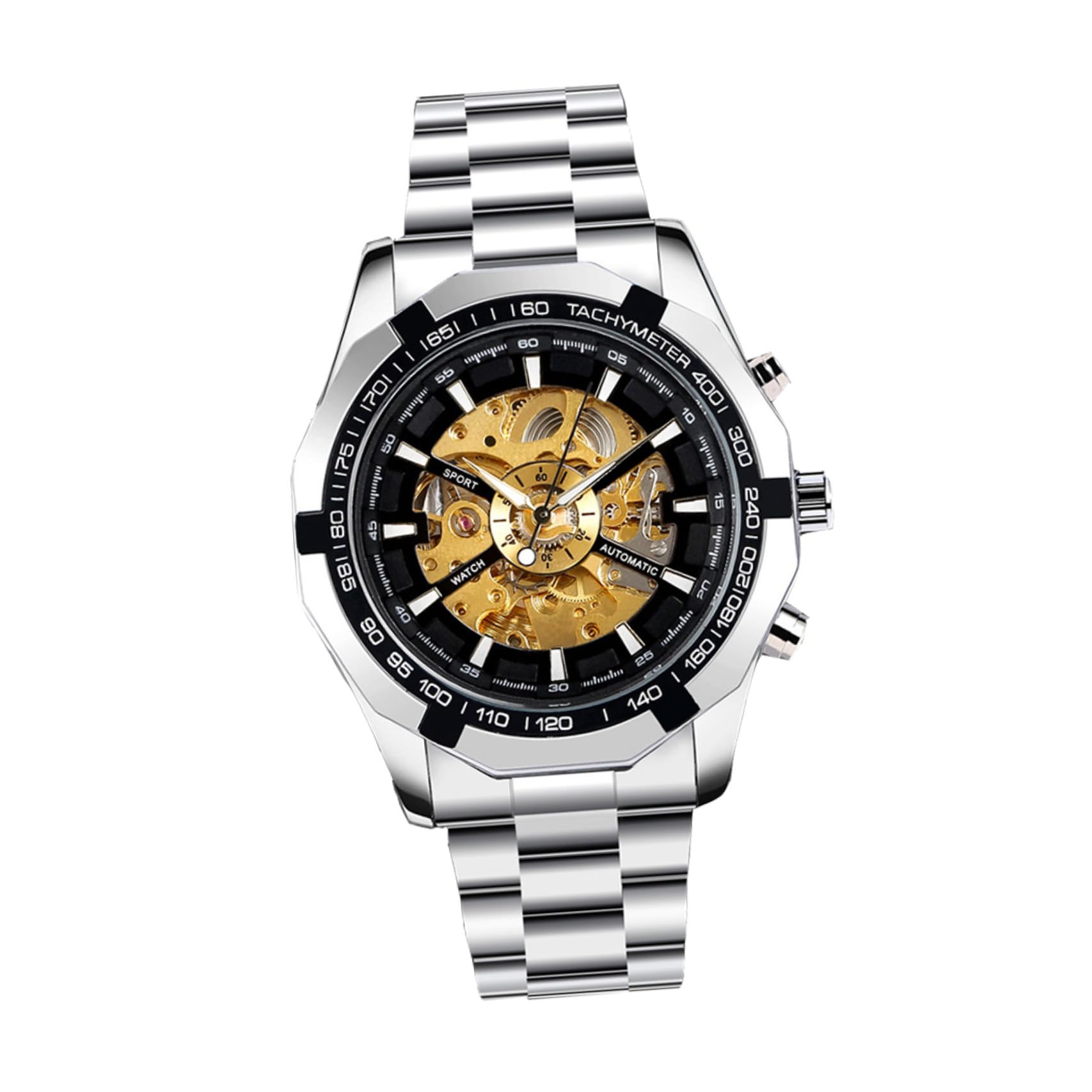 minkissy 1pezzi Orologio Meccanico Uomo Luminoso Elegante e Robusto per Lavoro e Uso Quotidiano Adatto Eventi e Feste