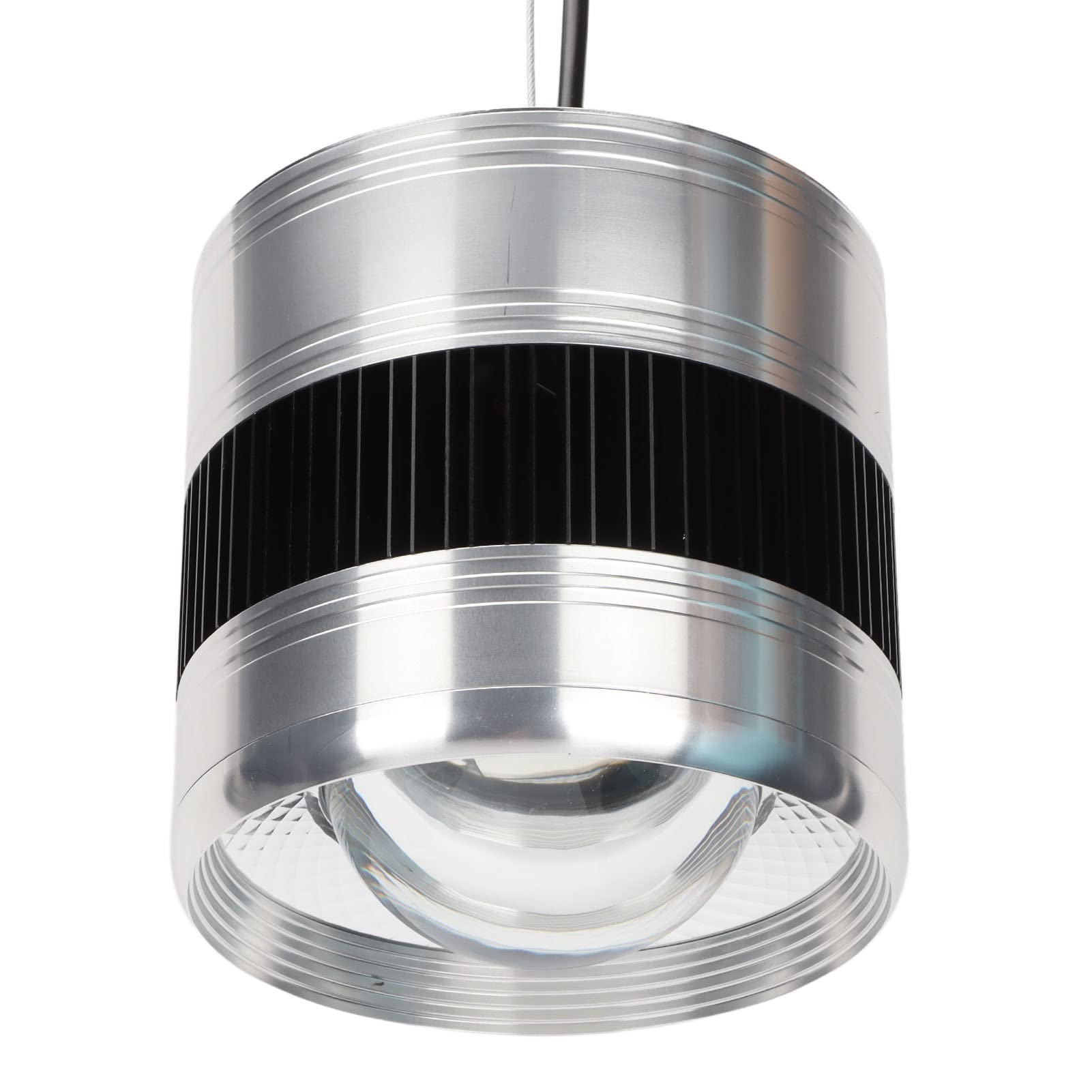 EMUKOEP Luz de Acuario de Espectro Completo, LED COB para Pecera con Carcasa de Acero Inoxidable de Metal Cepillado, Pantalla de Cuarzo de Alta Penetración para (ZY-K3 Enchufe europeo 220V)