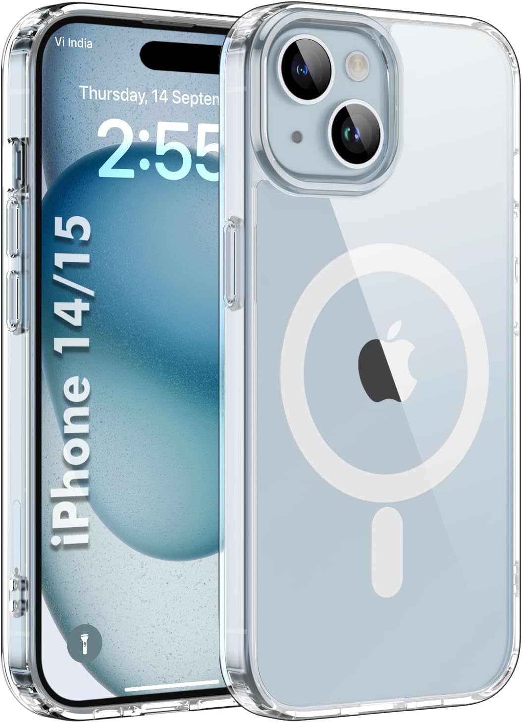 Enflamo Hard Clear Magnatic Case Cover for iPhone 15 / iPhone 14 | Ultra Hybrid Camera Bump Protection (B0CHPKGDZT) Amazon Price History, Amazon Price Tracker