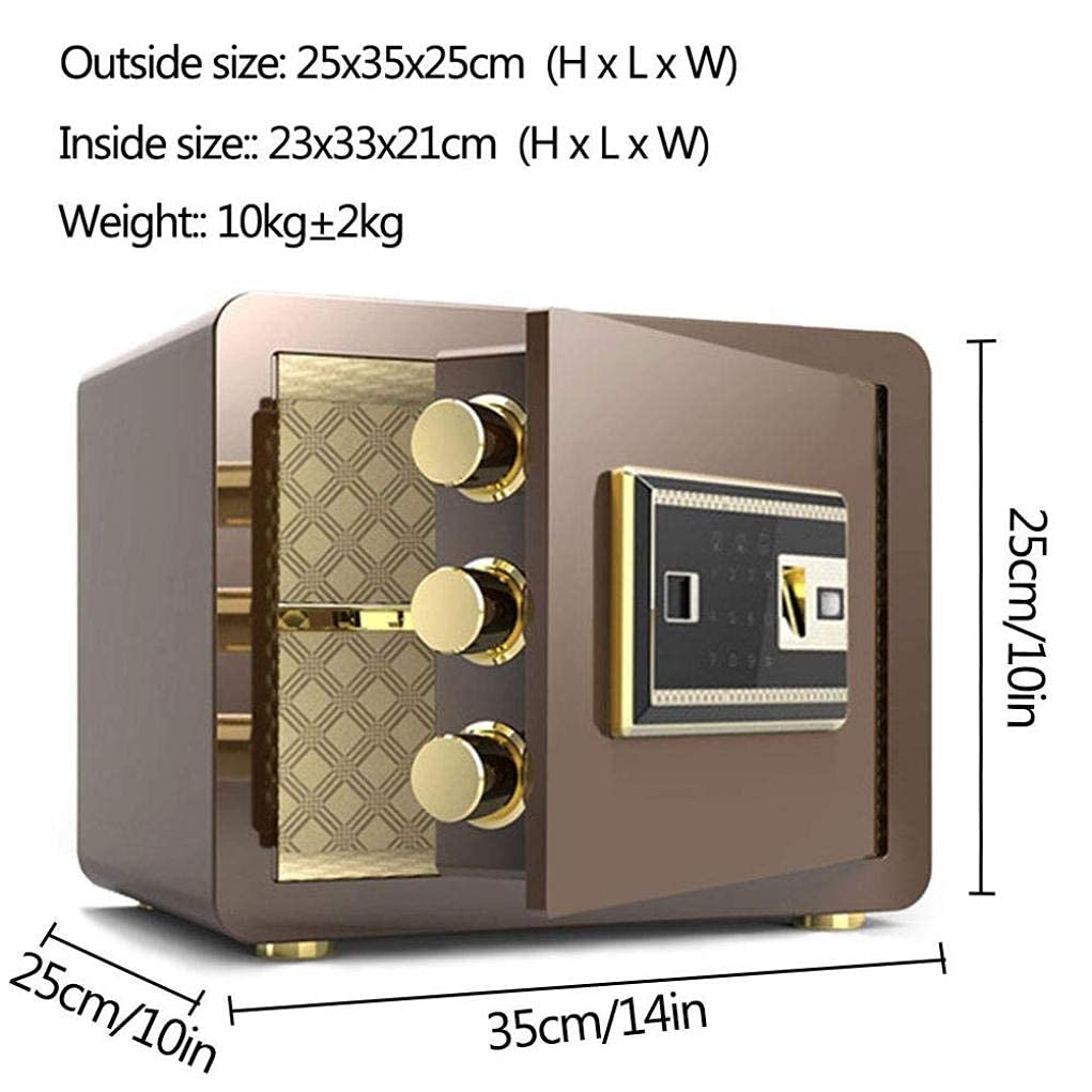 RLKHXBS Cyfrowy elektroniczny, elektroniczny odcisk palca, bezpieczeństwo stali stalowej dla domu, biura, pieniędzy, dokumentów, gotówki, hotelu depozytowego, 10x14x10 w