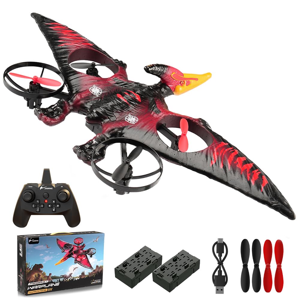 Dragon Remote Control Flying Airplane for Adults RC Plane Dinosaur Toy 2.4G 6-Axis Gyro EPP Foam RC Aircraft Drones for Kids 8-12 Beginner Remote Control Pterodactyl Gift