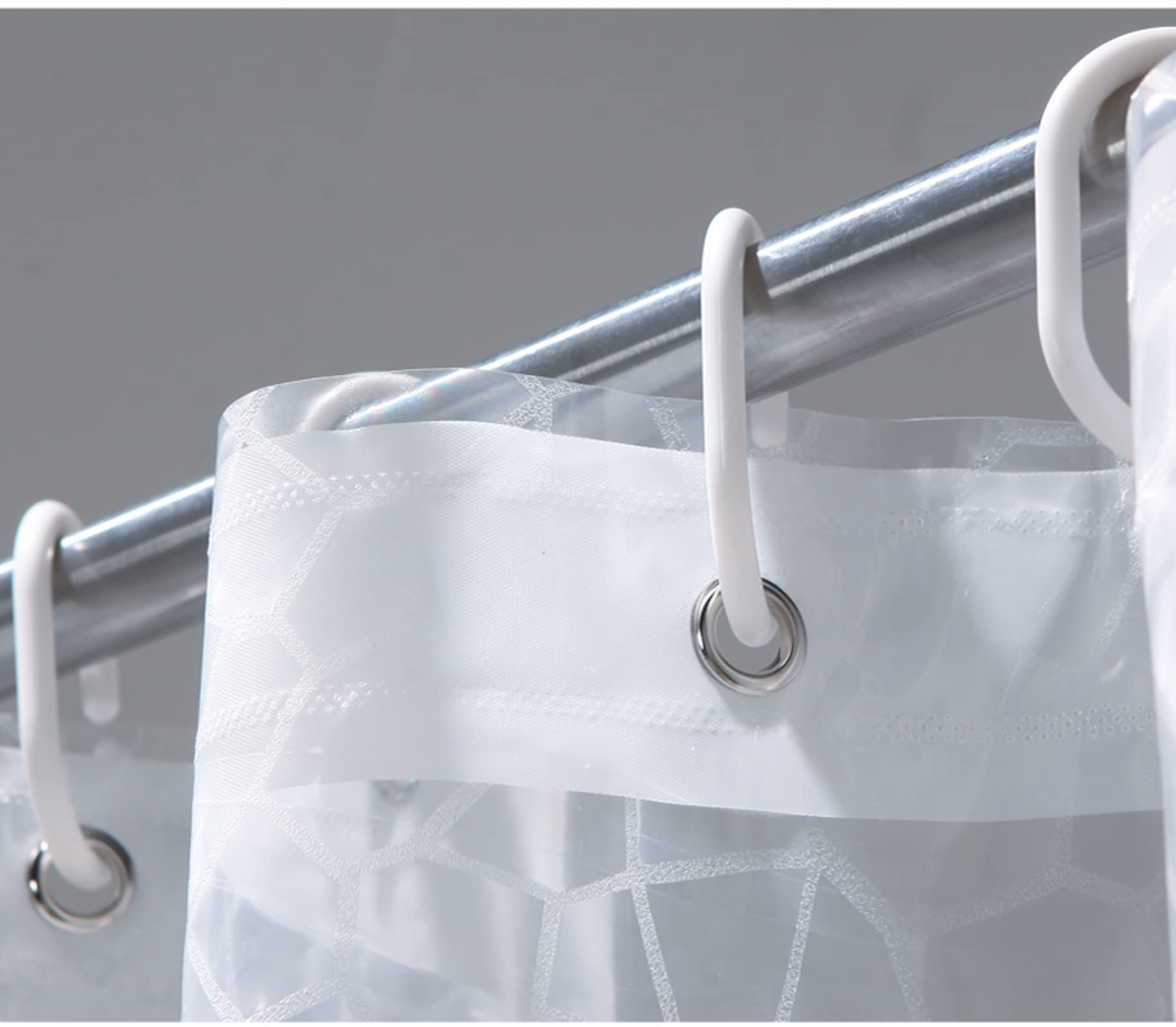 KnSam Shower Curtain 120 x 180 cm (Width 120, Height 180), Anti-Mould, Thickening EVA Shower Curtains - Image 4