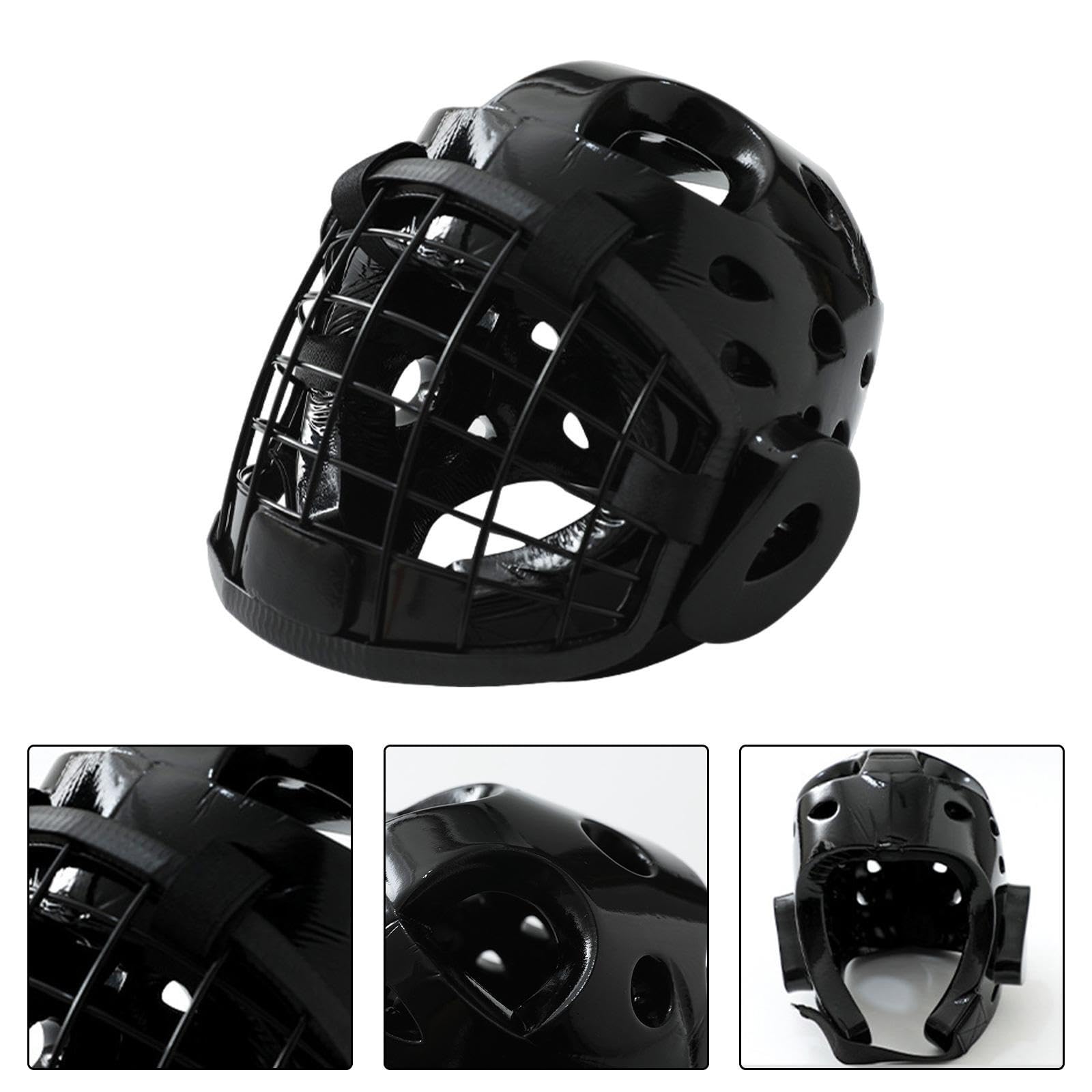 Casco de Boxeo Acolchado y cómodo, Protector Facial Completo para Entrenamiento de diversas Artes Marciales, Transpirable, para Taekwondo y Exteriores.