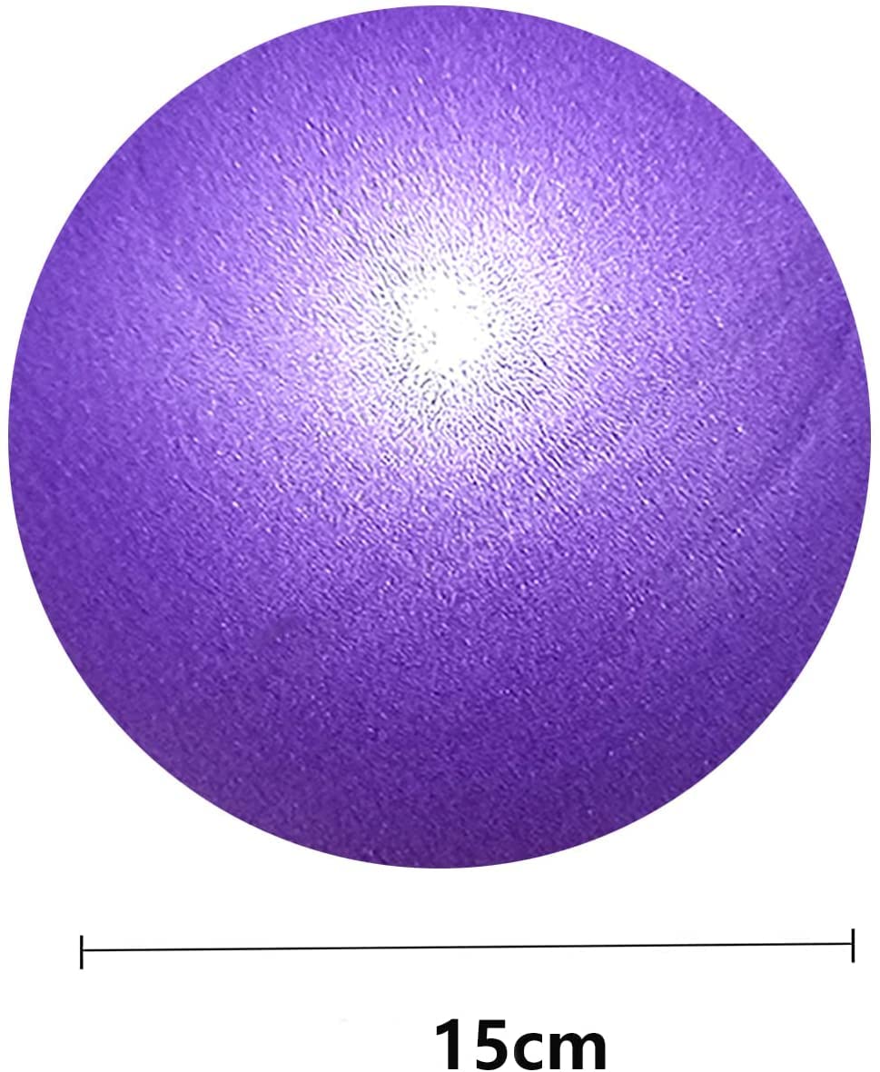 BAIMAN Mini Pilates Exercise Yoga Ball,Small Inflatable Exercise Yoga Ball,Core Training and Physical Therapy Equipment, Improves Balance for Home & Gym & Office with Pump(Grey,6 Inch)