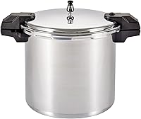 MIRRO 22 Quart Aluminum Pressure Canner with 3 PSI Regulators & Dual Racks - Efficient Home Canning Essential