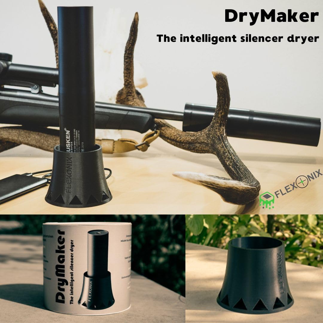 DryMaker Schalldämpfertrockner elektronisches Trocknungsgerät mit automatischer Abschaltung kugelgelagerter Lüfter Made in Germany