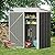 Furniwell Outdoor Storage Shed, Metal Garden Sheds Outdoor Storage House with Single Lockable Door for Backyard Patio Lawn (Gray, 5 x 3 FT)