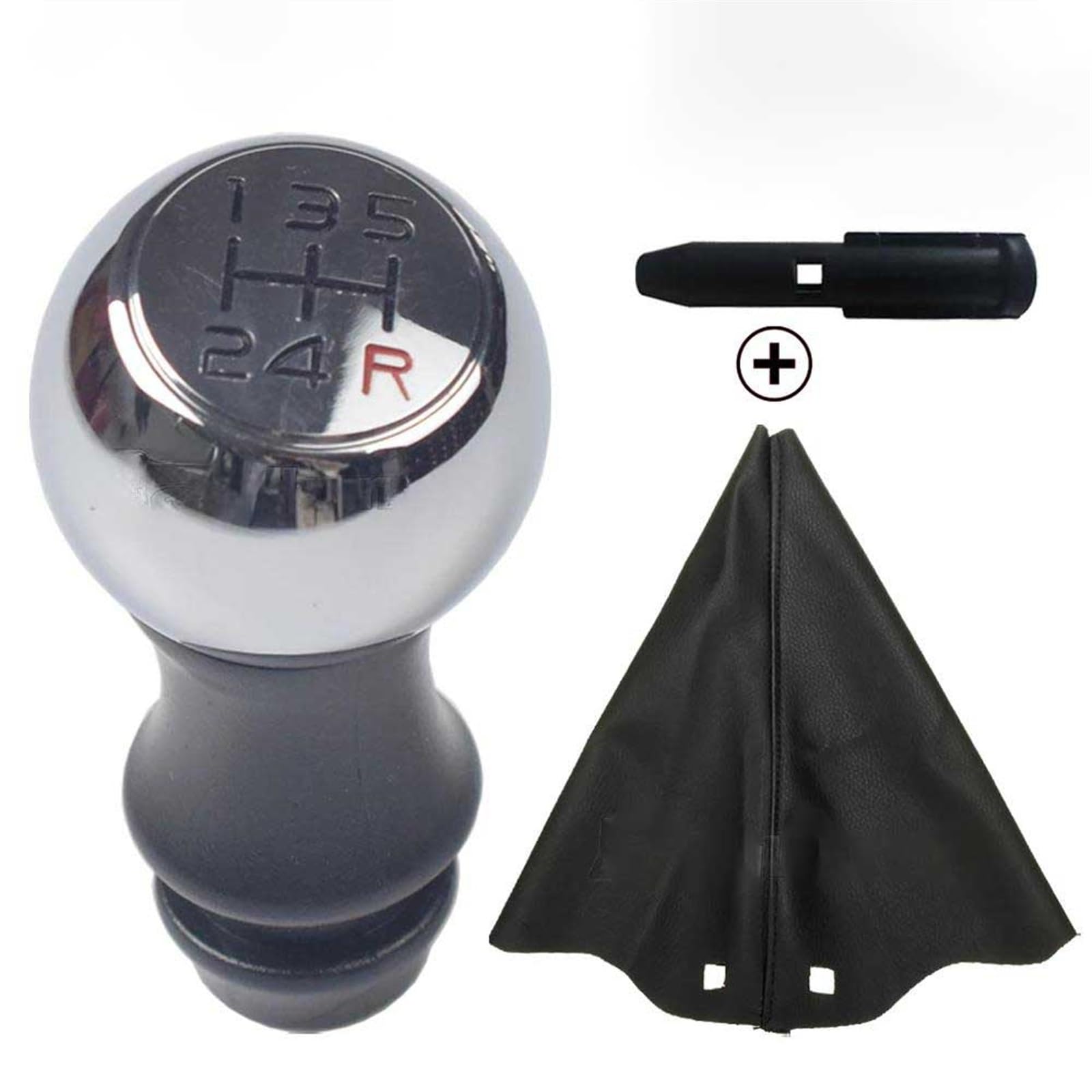 YDXHERTA for Peugeot 106/1007/206/107/306/307/308/2008/301/3008/406/508/605/807 Auto 5/6 Speed Manual Gear Stick Knob Lever Handball Spare Parts(5Speed-Red-Set)