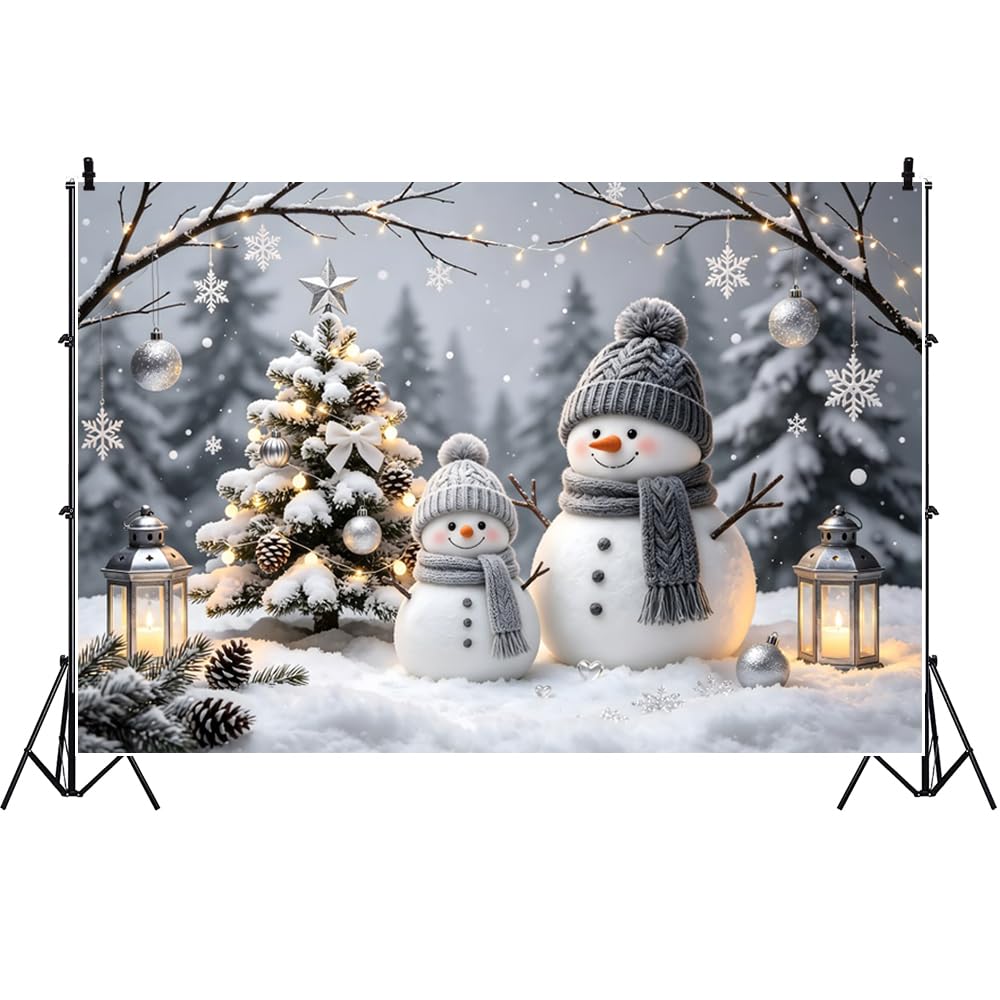 Weihnachts Schneemann Hintergrundbanner für Winterpartys 6x3m