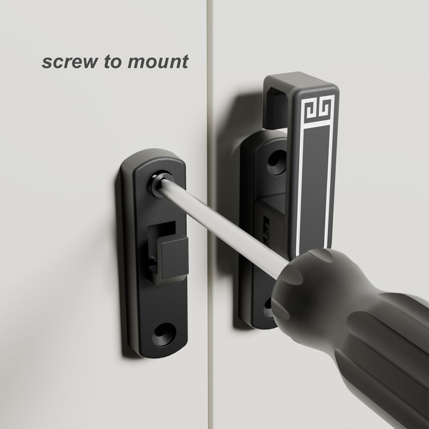 ETEKJOY Height-Adjustable Flip Latch Lock 90/180 Degree Sliding/Swinging Door Lock Latch Bolt for Barn Garage Garden Fence Gate Shed Window Cabinet Patio Screen French Door Upgraded (Black)