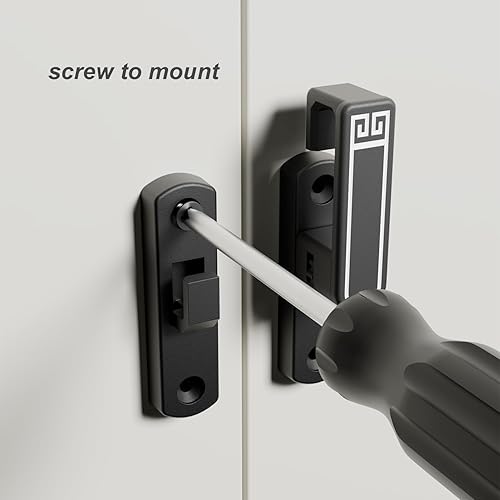 Miniatura 5 de ETEKJOY Cerradura de pestillo abatible de altura ajustable de 90180 grados deslizanteoscilante para puerta de granero, garaje, jardín, valla,