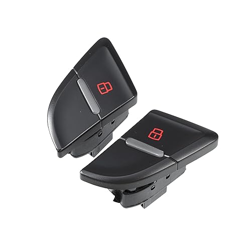 X AUTOHAUX 1 par DC 12 V coche trasero izquierdo derecho puerta central cerradura interruptor botón para Audi A4 A5 S4 S5 2008-2015 8KD962107A