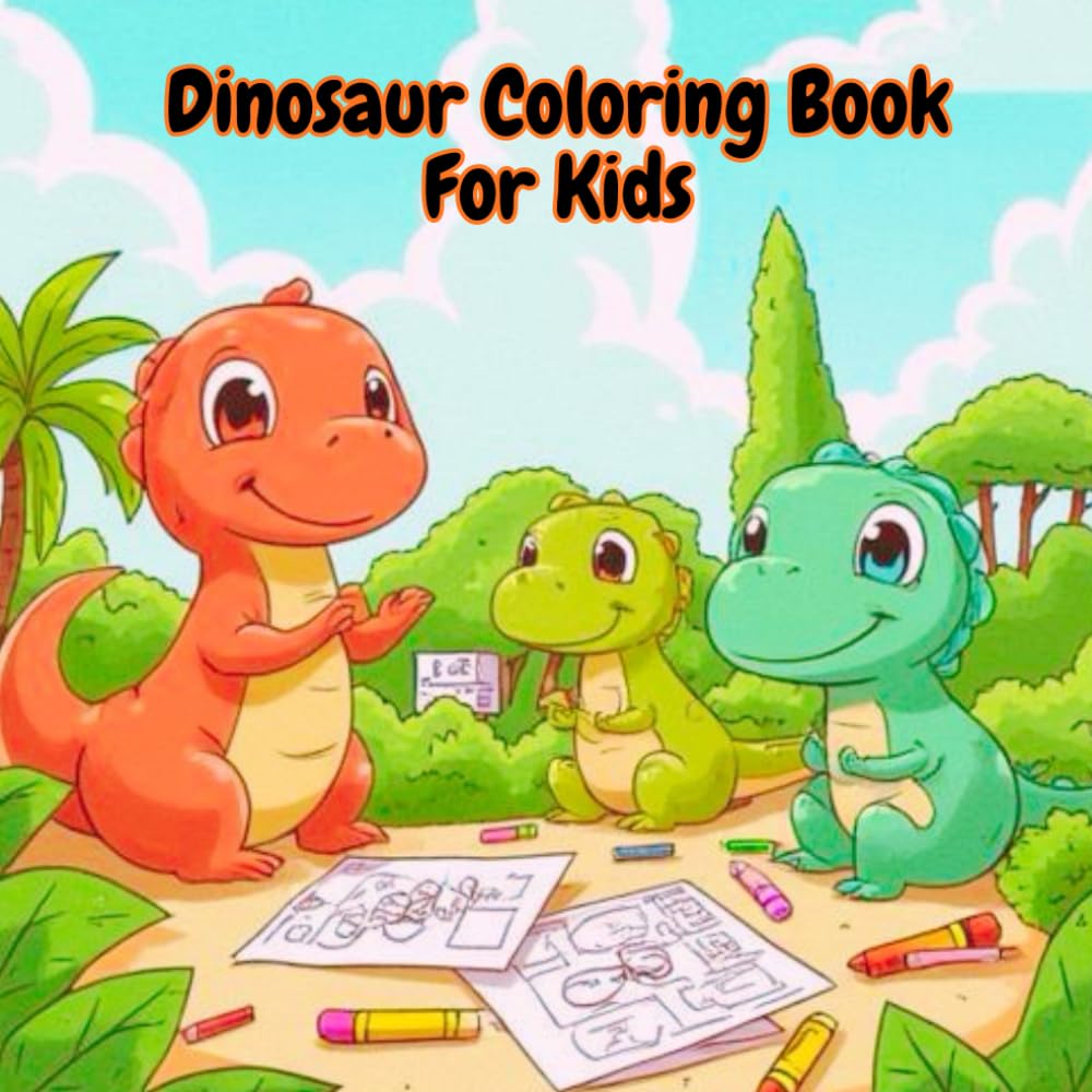 Ultimate Dinosaur Coloring Book for Kids: Learn, Color, and Discover Realistic Dinosaurs Ages 6-12: Fun and Educational Dinosaur Activity Book with ... Illustrations, and Screen-Free Creativity
