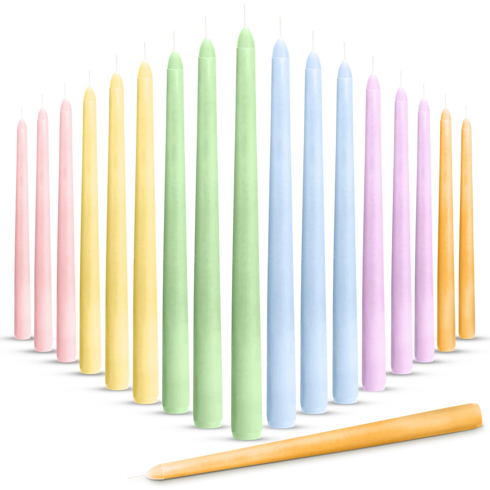 Photo 1 of Nuanchu Taper Candles 10 Inch (H) Dripless Tapered Smokeless Long Tall Unscented Dinner Candle for Wedding Party Home Decor Candlesticks, Long Burning