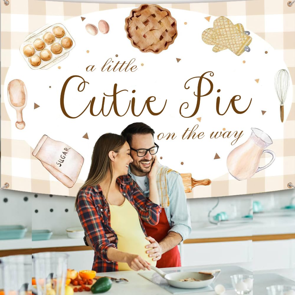 „Sweet As Pie“ Babyparty-Hintergrund – 1,5x0,9 M Foto-Deko Mit Kuchen-Motiv