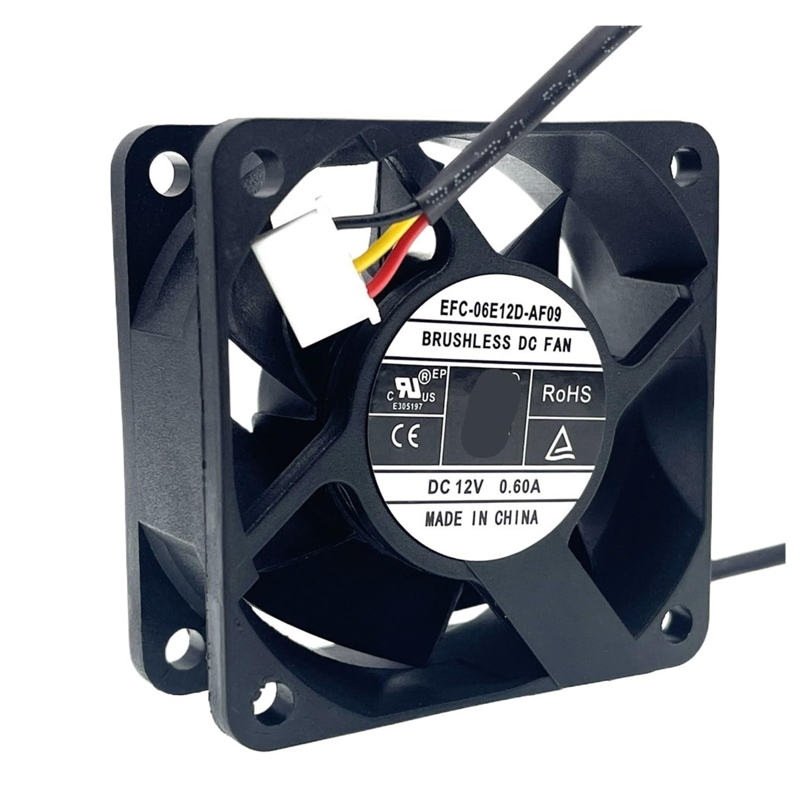 CZVJUKBYP EFC-06E12D EFC-06E12D-AF09 6025 12V 0.60A 60X60X25mm 60mm 6cm Server Inverter Power Supply Cooling Fan