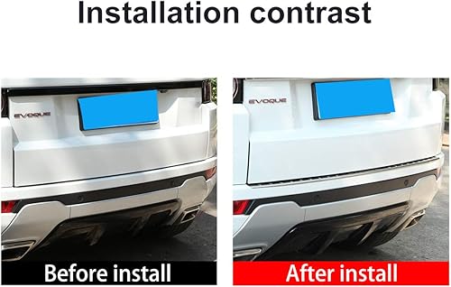 Miniatura 2 de YIWANG ABS Chrome Car Rear Tail Trunk Door Decoration Strips Trim for Land Rover Range Rover Evoque 2012-2018 Auto Accessories (Shiny Silver)