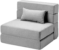 Sofá-cama dobrável com travesseiro - Cadeira conversível sofá de chão e colchão de dormir, cama dobrável de espuma viscoelástica para sala de estar/dormitório/quarto de hóspedes/escritório em