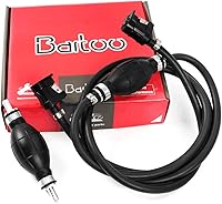 Vista 1 de BARTOO Marine Boat Fuel Line Assembly, 5/16'' 8mm Nylon Braided 7FT Fuel Hose Line with Connector and Primer Bulb for Yamaha Outboard Motors