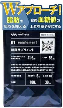 Amazon | 【公式】wellreco 糖脂サプリメント 1袋 30日分 [機能性表示