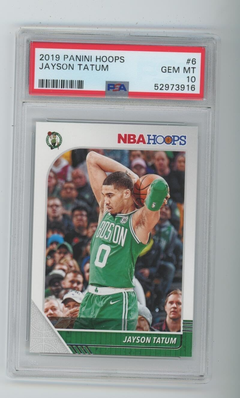 2019 Jayson Tatum Panini Hoops #6 PSA 10 GEM MT Celtics NBA Graded Card - Unsigned Basketball Cards