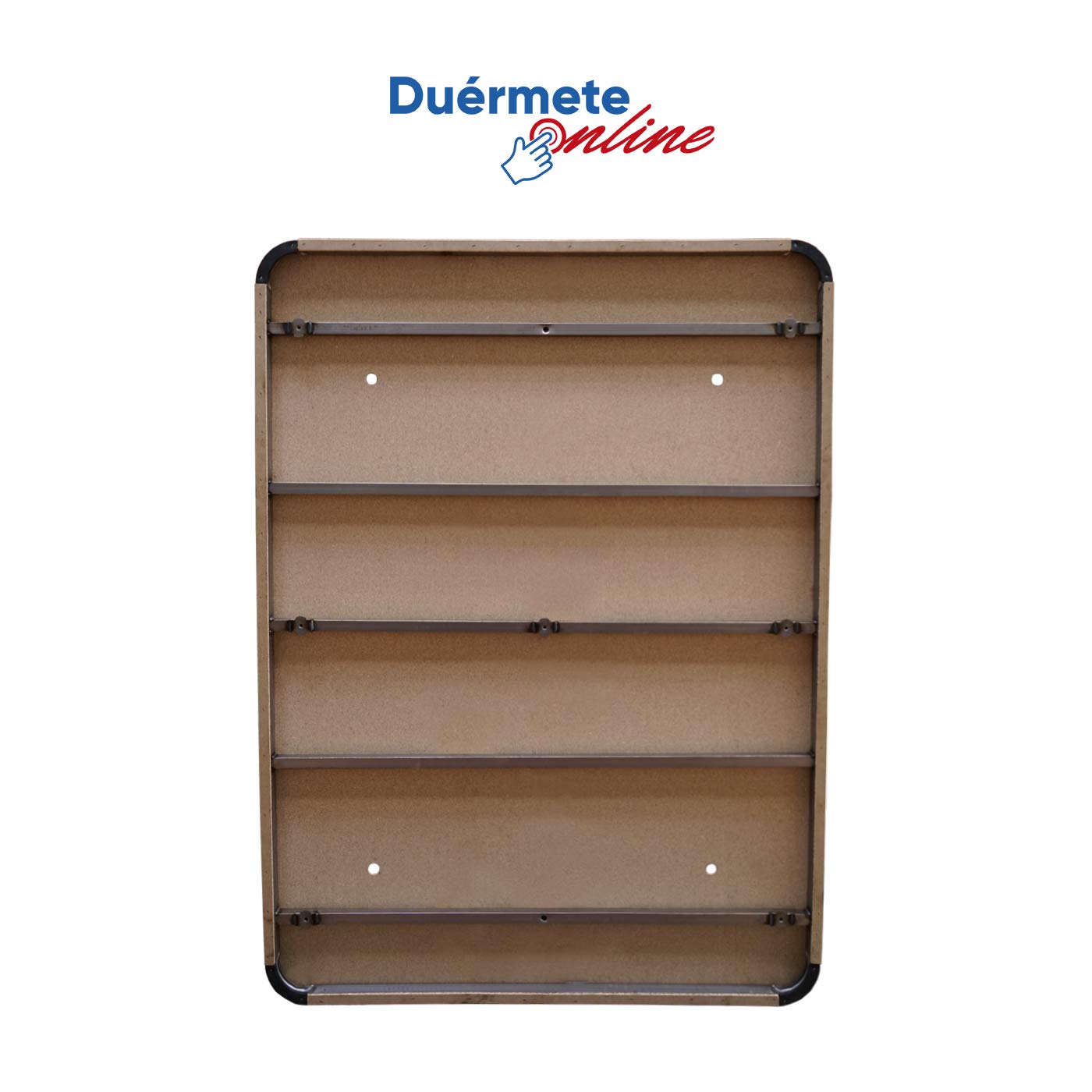 DUÉRMETE ONLINE Base imbottita 3D rinforzata, anti-rumore, con 5 barre di rinforzo, valvole di ventilazione, 6 gambe di altezza 35 cm, beige, 80 x 200 cm