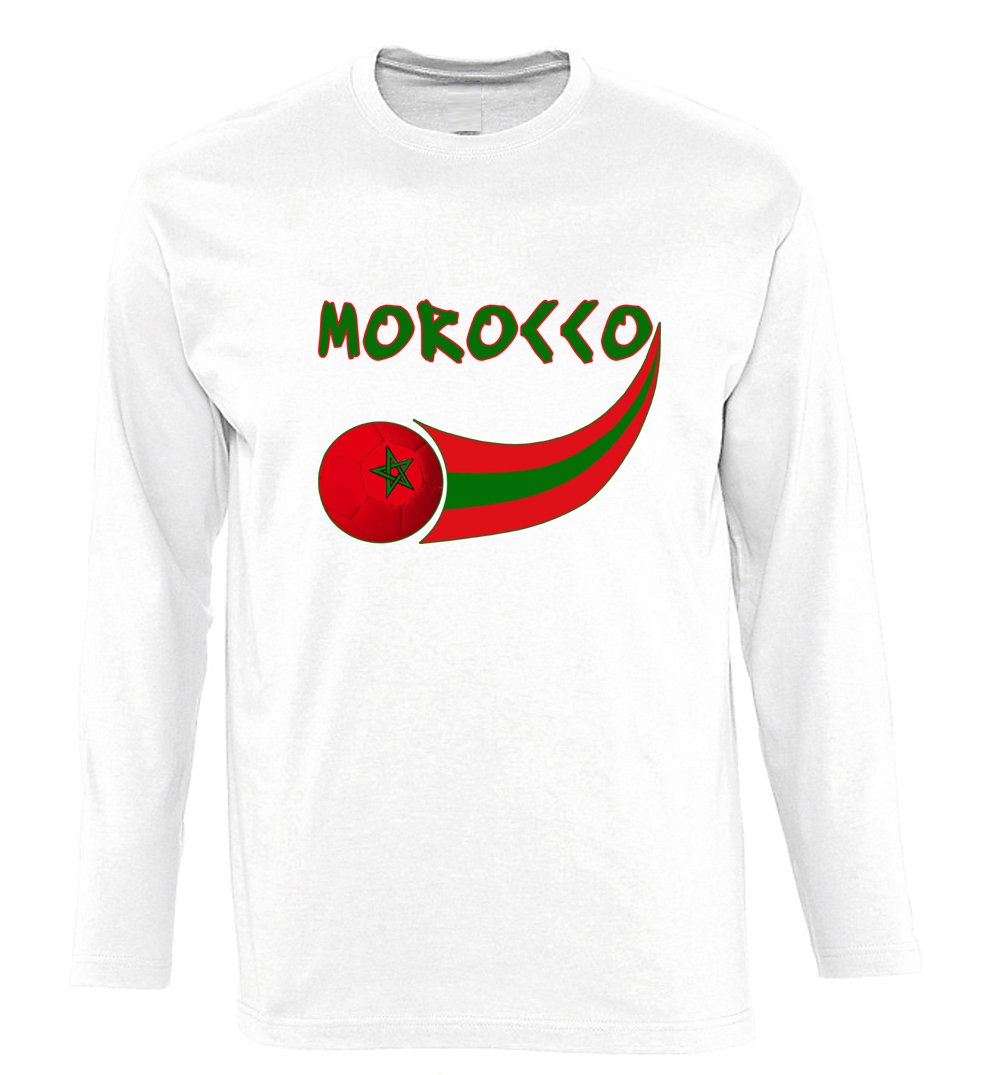 Supportershop Men Morocco Long Sleeves T-shirt - white Medium