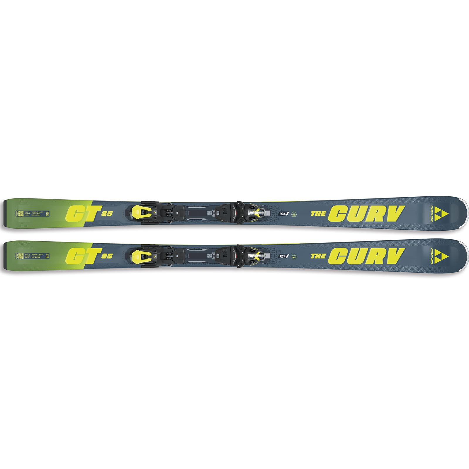 FISCHER Unisex The Curv GT 85 Durable Lightweight Playful Maneuverable Smooth Grip Alpine All Mountain Winter Sports Snow Skis with Rsw 12 Gw Powerrail Brake 85[F] Bindings Included, 182