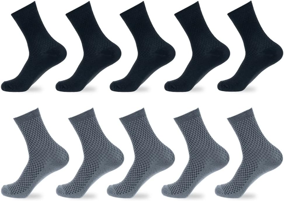 10 Pairs Of Fiber Men's Socks Business Size Mesh for Men
