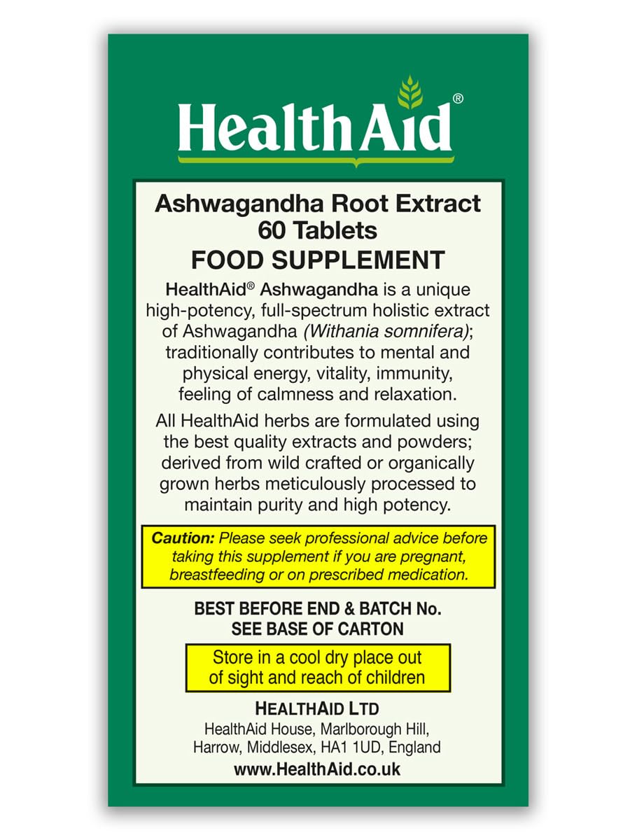 Health Aid Ashwagandha 60 Caps