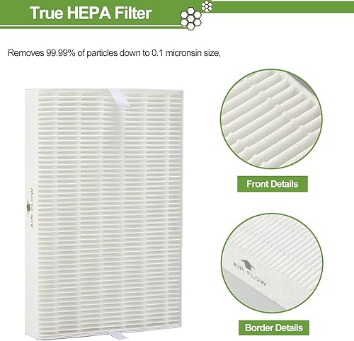 Miniatura 2 de Filtro HEPA HPA300 de repuesto para purificadores de aire Honeywell serie HPA300 HPA300, HPA300VP, HPA304, HPA3300, reemplazo HRF-R3 (3 filtros de