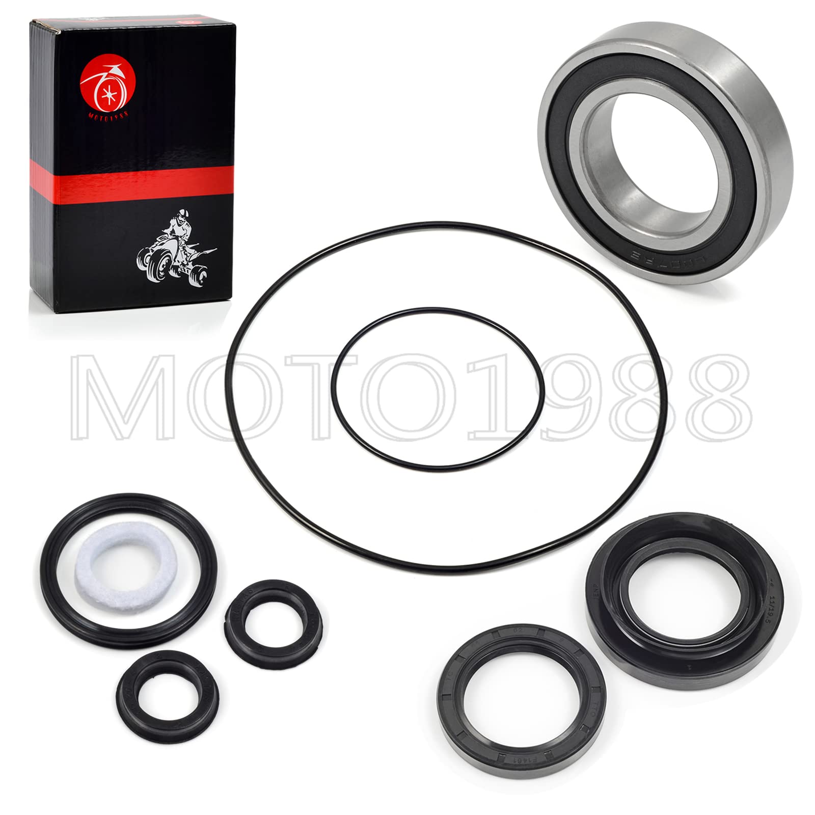 Rear Brake Drum Bearing & Seal O-Rings kit for Honda TRX300 FourTrax 300 TRX300FW 4x4 1988 1989 1990 1991 1992 1993 1994 1995 1996 1997 1998 1999 2000