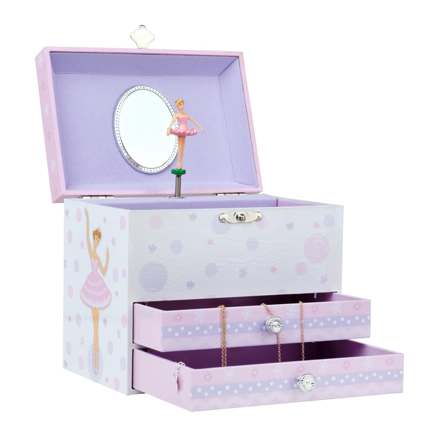 Jewelkeeper Joyero Musical Grande con 2 Cajones Extraíbles