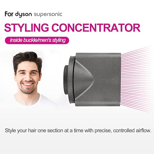 Miniatura 3 de Secador de pelo, boquilla concentradora, piezas de fijación para Dyson Supersónico Secador de pelo Hd01 Hd02 Hd03 Hd04 Hd08 (concentrador de peinado)