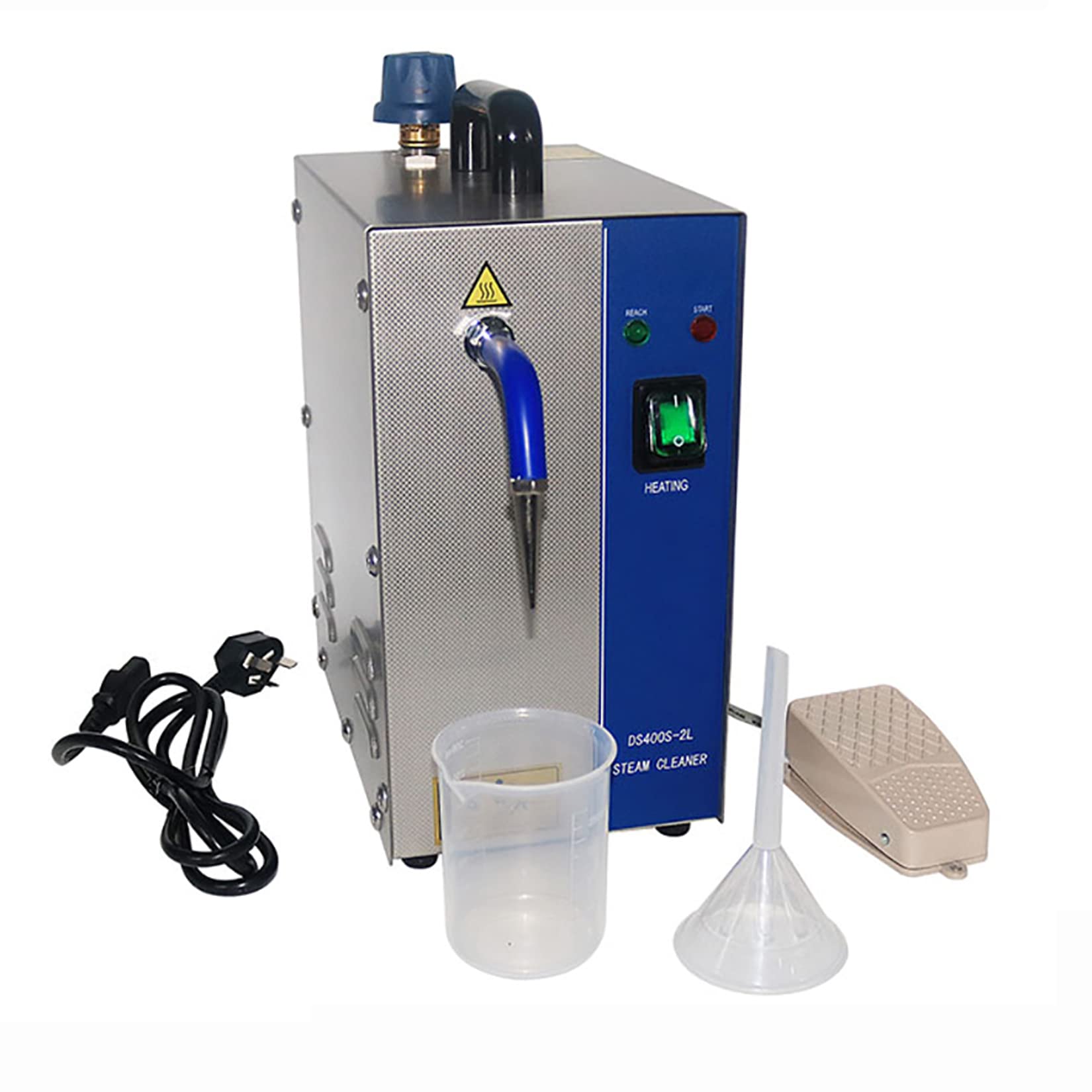 iDili AC 110V Stainless Steel Steam Cleaning Machine, Jewelry Cleaning Machine, Small Steam Engine for Jewelry Plating, Gold and Silver Jewelry Cleaning Machine, Goldsmith Tools (2L)