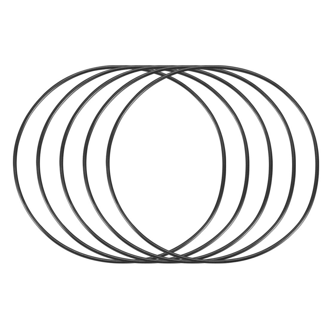 uxcell Nitrile Rubber O-Rings, 105mm OD 101mm ID 2mm Width, Metric Nitrile Rubber Sealing Gasket, Pack of 5