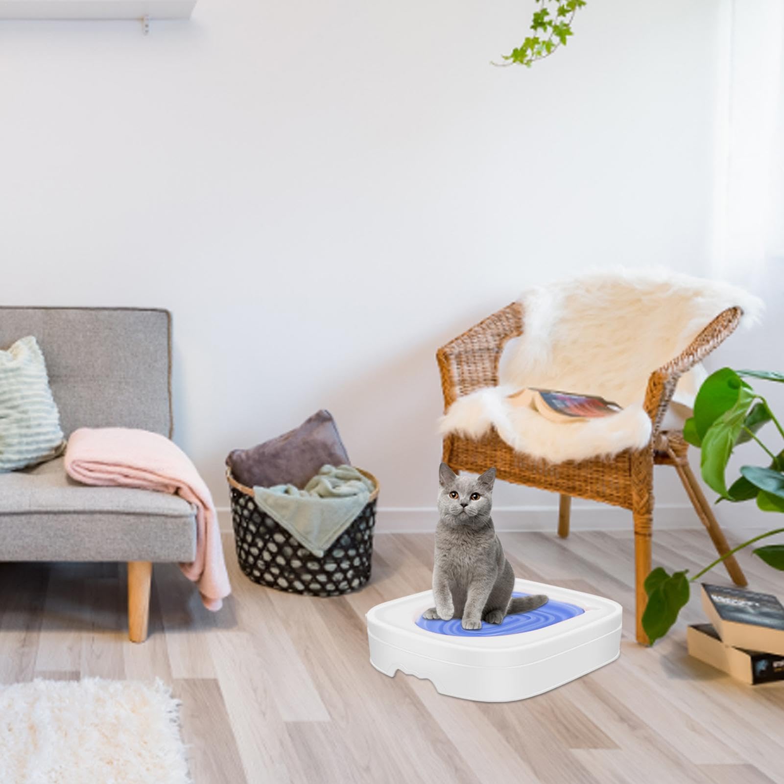 Katzentoilette – Katzentoilette mit großer Kapazität, Katzentoilette | Töpfchentrainer für Katzen, Katzentraining, Katzentraining, Katzentoilette verwendet Katzenzubehör von to to