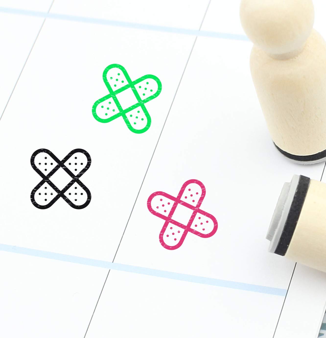 Bandaid Rubber Stamp, Bandage Stamp, Cute Bandaid Stamp