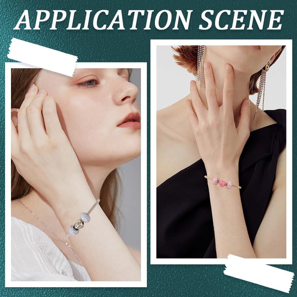 SUNNYCLUE 1 Box 20Pcs Snake Bracelet Chain Expandable Bangles 3mm Gold Silver Metal Stainless Steel Adjustable Spring Friendship Bracelets Cuffs Chains for Jewelry Making DIY Crafts Women Accessories - Image 4