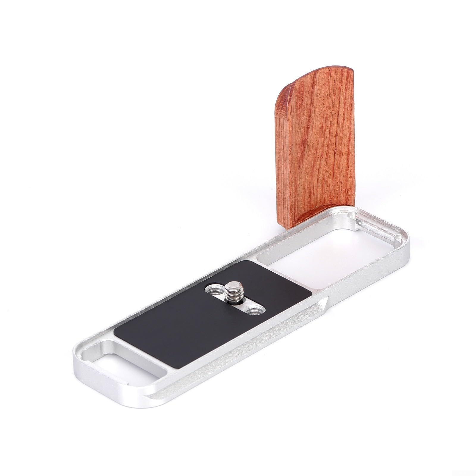 Impugnatura in legno per fotocamera Fuji XE5, staffa a L leggera in lega di alluminio con base compatibile con Svizzera, manico in palissandro, imbottitura antiscivolo, custodia per chiave magnetica