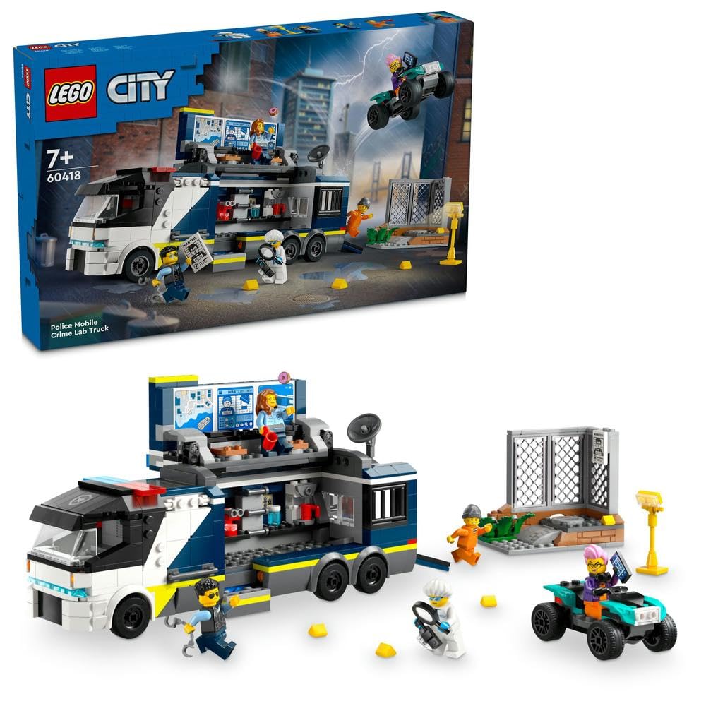 LEGO City Police Mobile Crime Lab Truck Toy for 7 Plus Year Old
