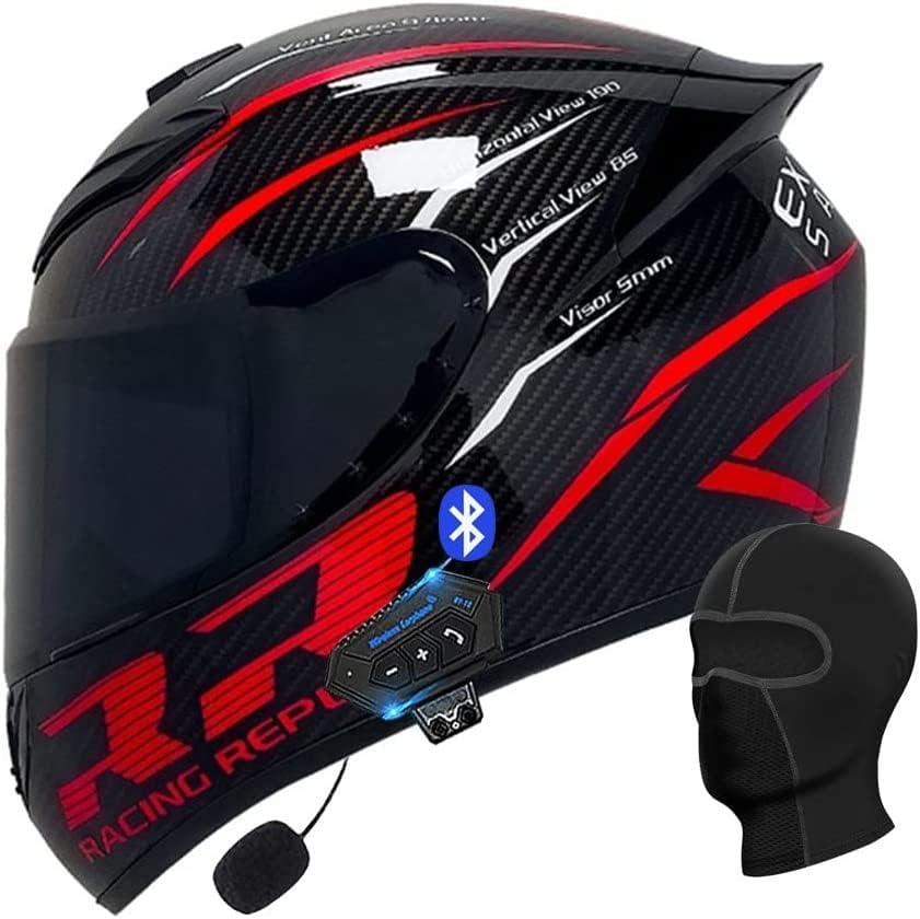 DOT認証 フルフェイスヘルメット レッド Amazon.co.jp: オートバイ Bluetooth フルフェイスヘルメットDOT/ECE