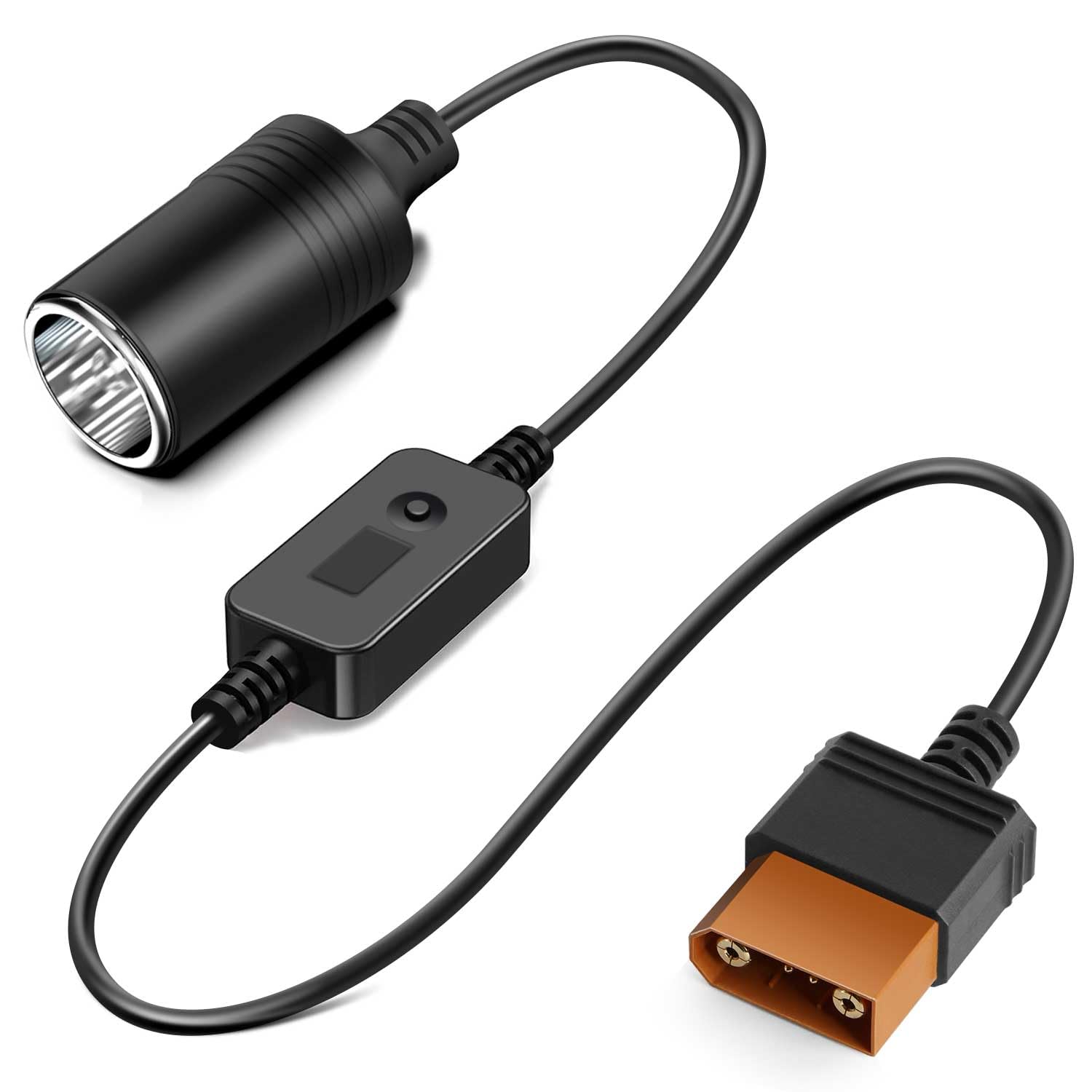 KFD SDC Solar Adapter Ladekabel für DJI Power 2000, Power 1000 V2 1000 500 Tragbare Powerstation 2048 Wh, 3000 W 1024Wh 2600W 2200W 1000W Solar Generator Autoladestecker Netzkabel DC12V Auto Ladegerät