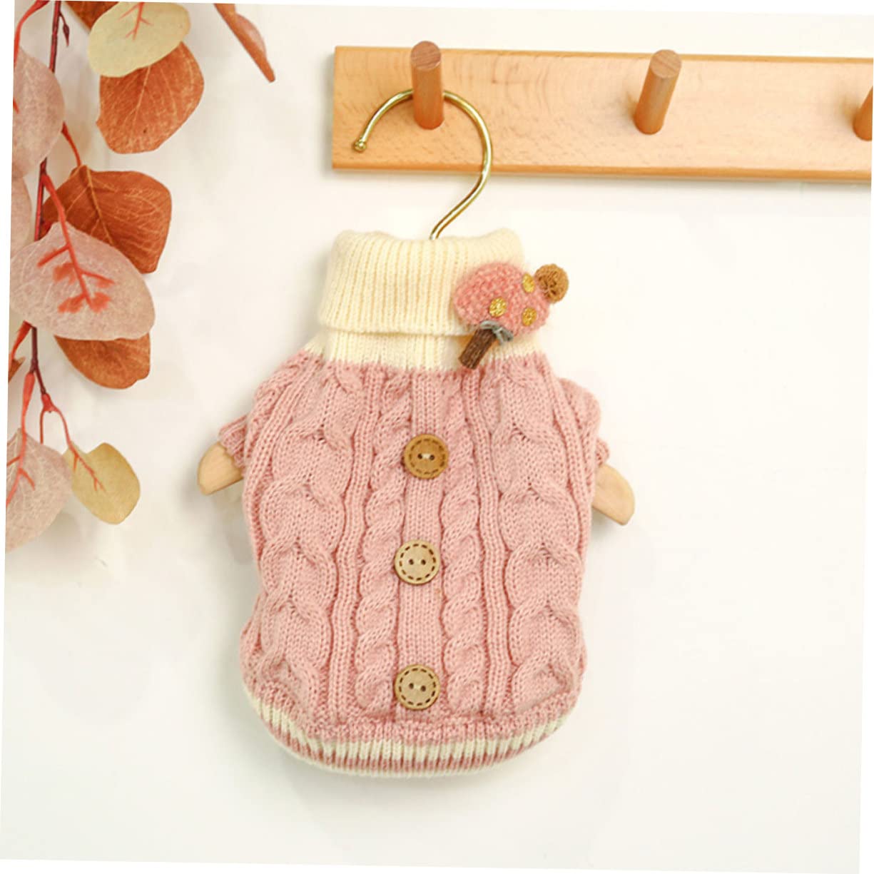 BESPORTBLE 3st Welpenweste Aus Baumwolle Haustier Welpenpullover Winterpullover Für Hunde Kleine Hundepullover Hunde-Hoodie Welpen-Pullover Warmer Welpe Bequemer Hoodie Hundemäntel Stoff Rosa