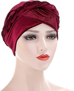 Berretto Beanie Cappello Copricapo Casual Moda Semplice Turbante da Donna in Puro Cotone Morbido Turbante Interno Cappello Sciarpa Avvolgente Testa Cappello