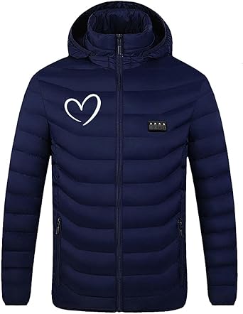 Luoluoluo Fleece Heated Hoodie 9 Heated Zones Sweater Fluffy Wearable Hooded Sweatshirt Electric USB Charging Coat Unisex Teenagers Thermal Jacket