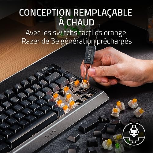 Clavier Razer Blackwidow V4 75% utilisations internationales - vue 3