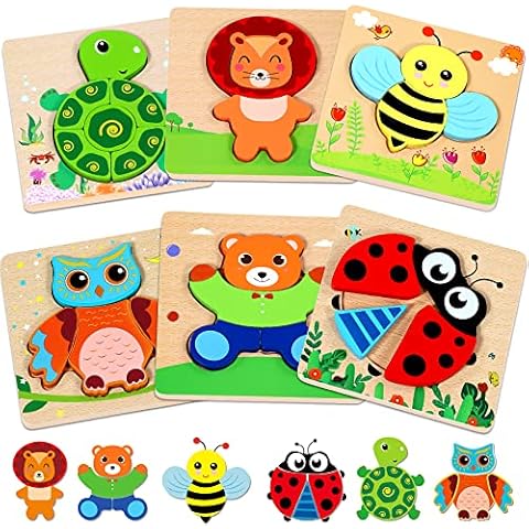 lenbest Wooden Puzzle Toys - Kid Toys for 1 2 year old girls boys - Montessori Early Development & Activity Toys - Toddler Toys for 1 2 Year Old Boy Girl Gifts Cover